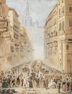 Angelo Inganni - Carnevale di Milano