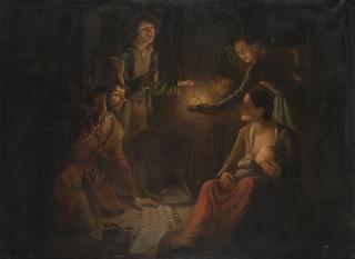 Angelo Inganni - La famiglia del burattinaio