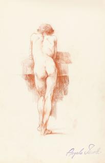 Angelo Jank - Männlicher Rückenakt.