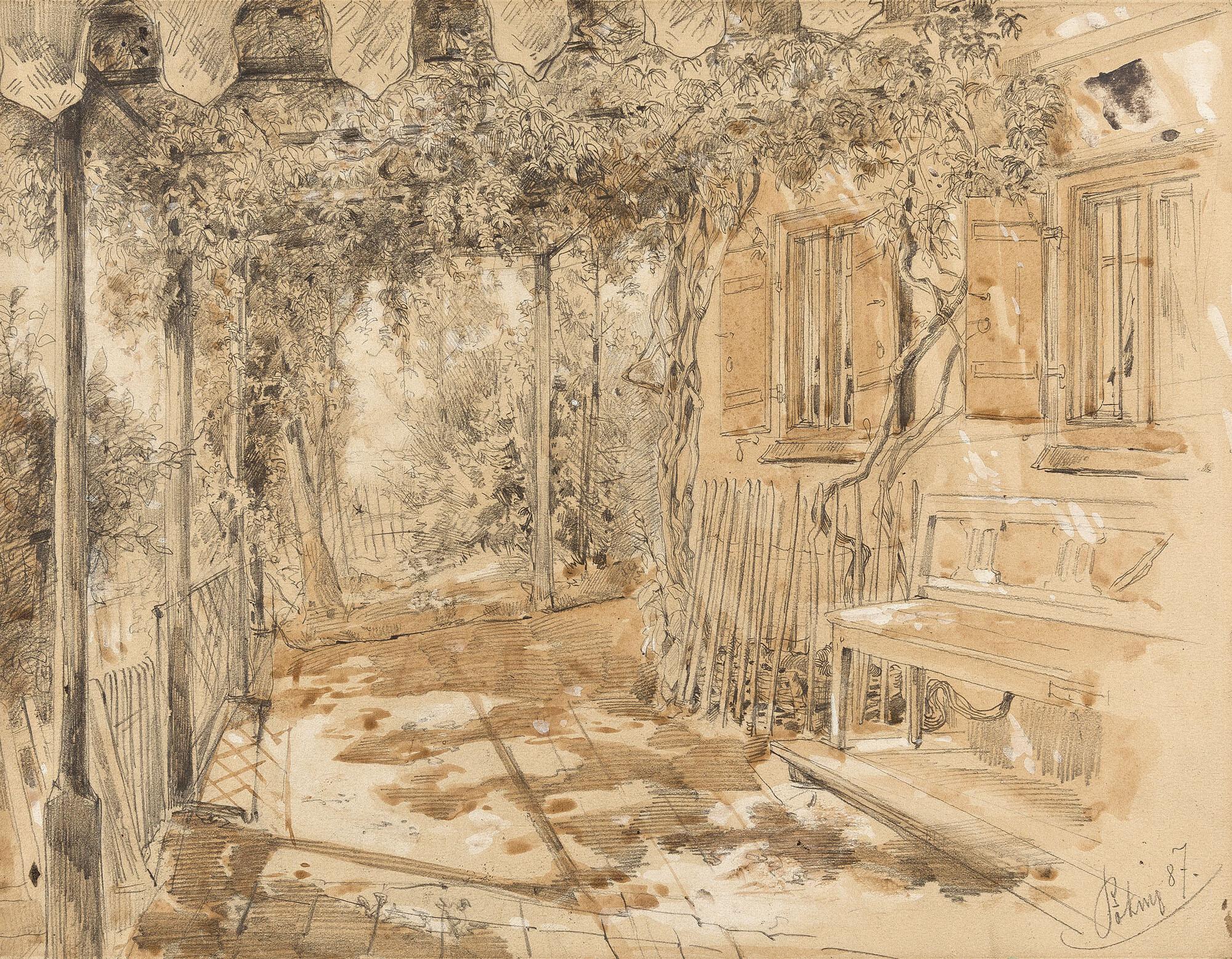 Angelo Jank - Sommerliche Veranda in Pöcking.