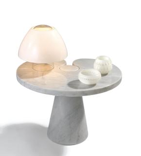 Angelo Mangiarotti - Eros Guéridon (Eros Side Table); Sorella Table Lamp; Cup; Bowl (Four Works)