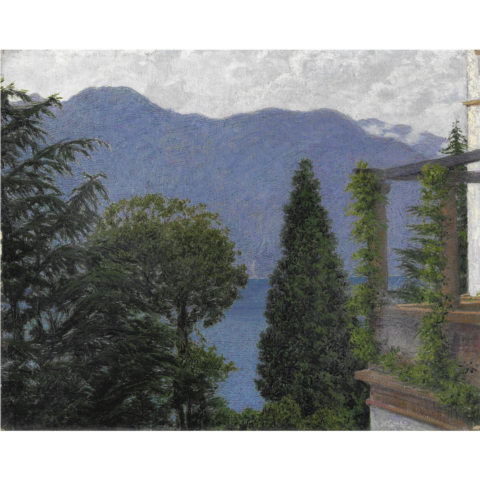 Angelo Morbelli - Balcone Con Vitigno