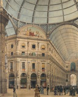 Angelo Morbelli - La Galleria Vittorio Emanuele in Milano