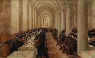 Angelo Morbelli - Refettorio del Pio Albergo Trivulzio prima del 1910, oggi Palazzo delle Stelline
