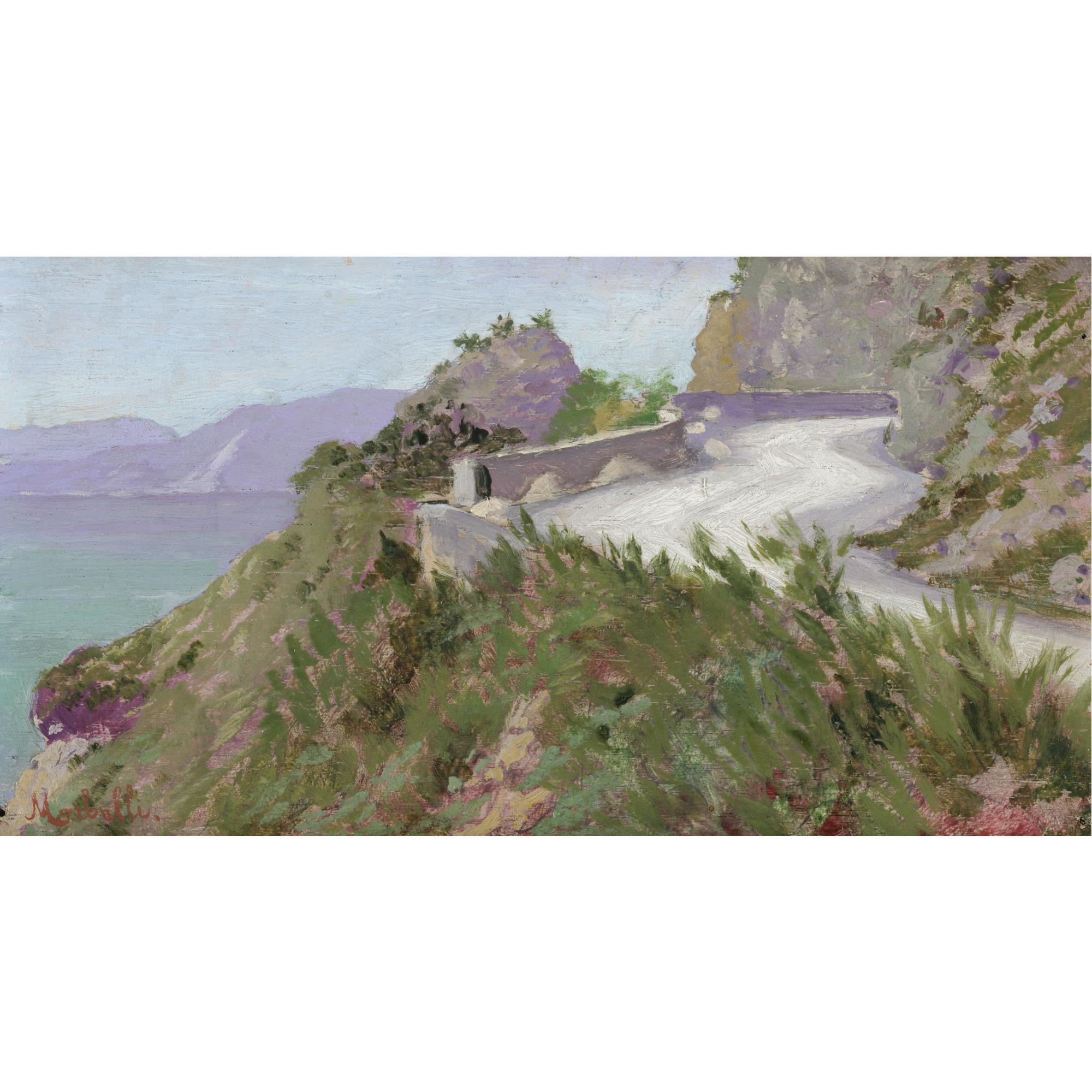 Angelo Morbelli - Strada Sul Litorale