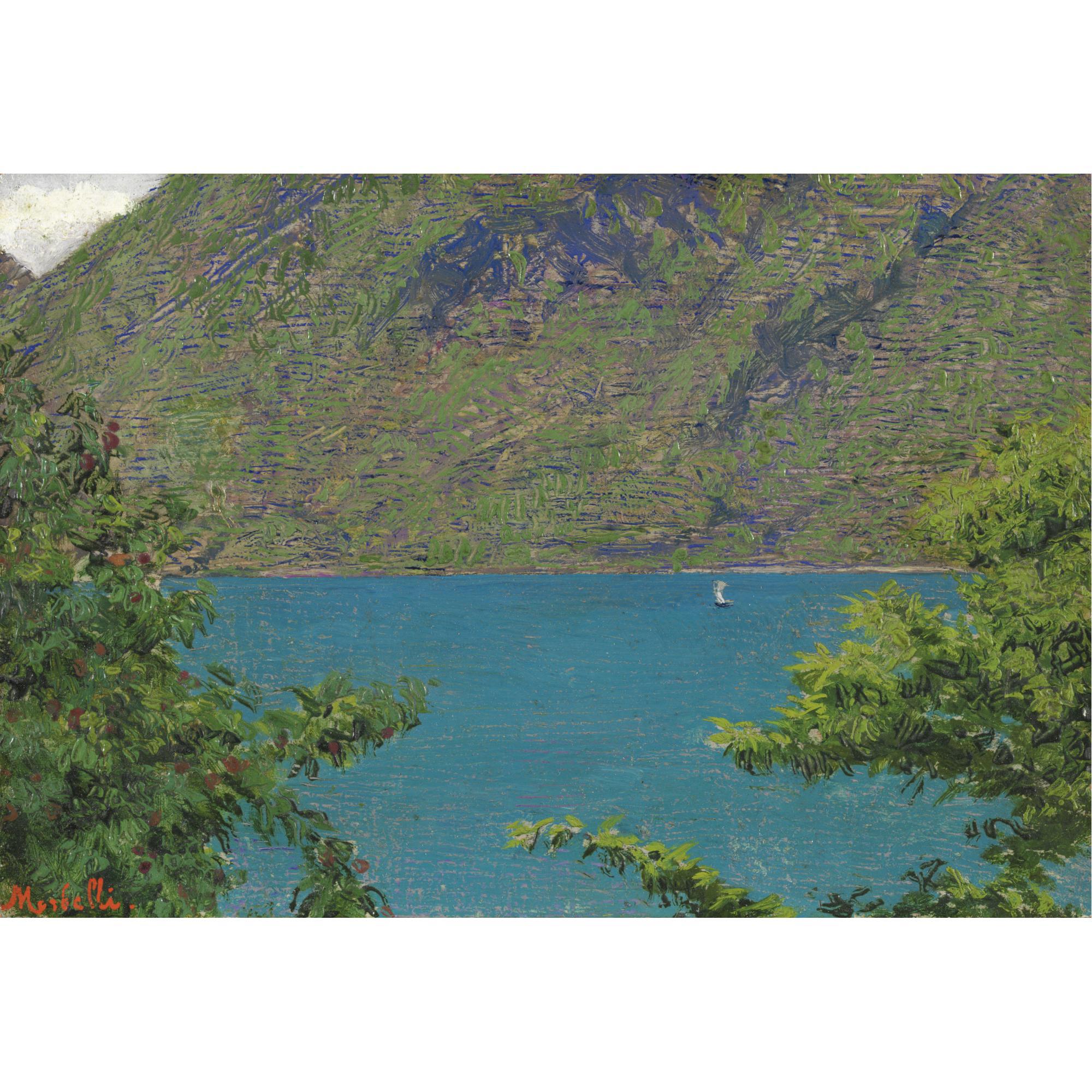 Angelo Morbelli - Veduta Del Lago Maggiore