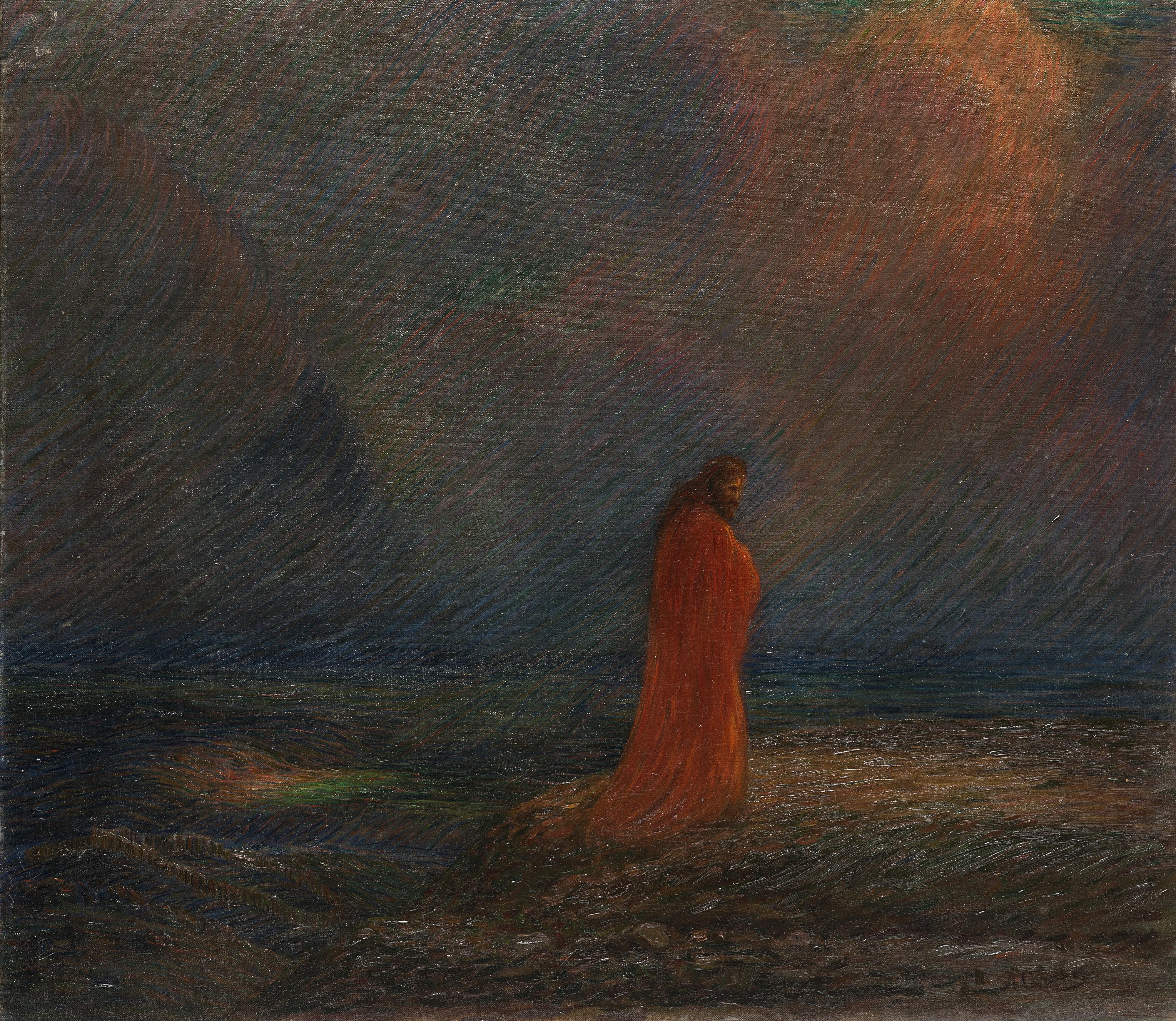 Angelo Pavan - Cristo nel deserto