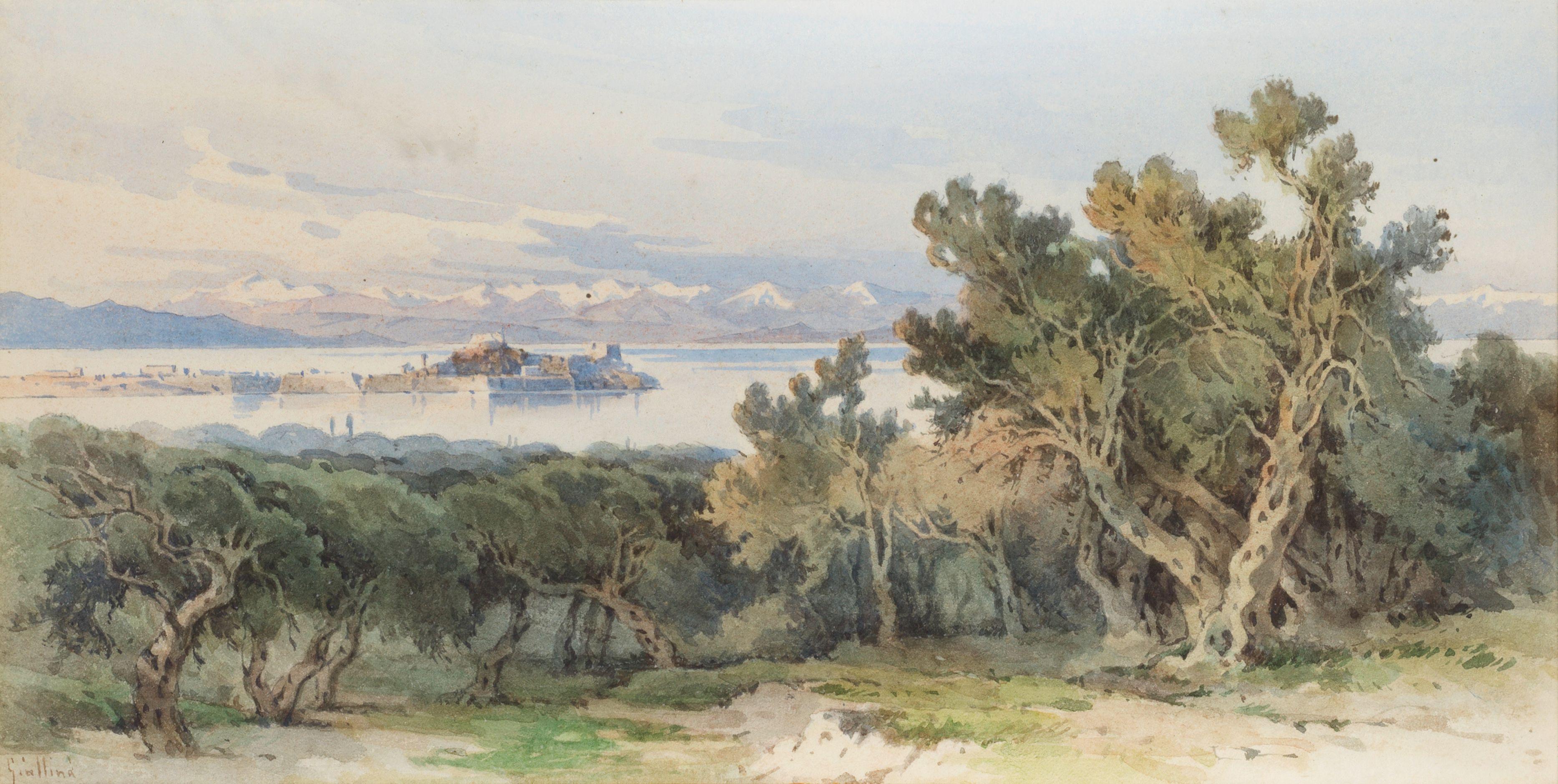 Angelos Giallina - A view towards the Old Venetian Citadel, Corfu