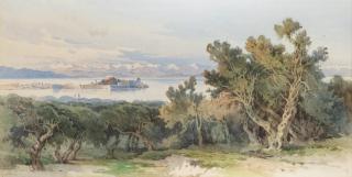 Angelos Giallina - A view towards the Old Venetian Citadel, Corfu