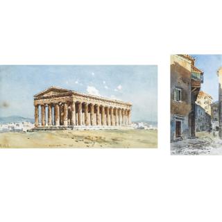 Angelos Giallina - The Thesion; Street Scene, Corfu