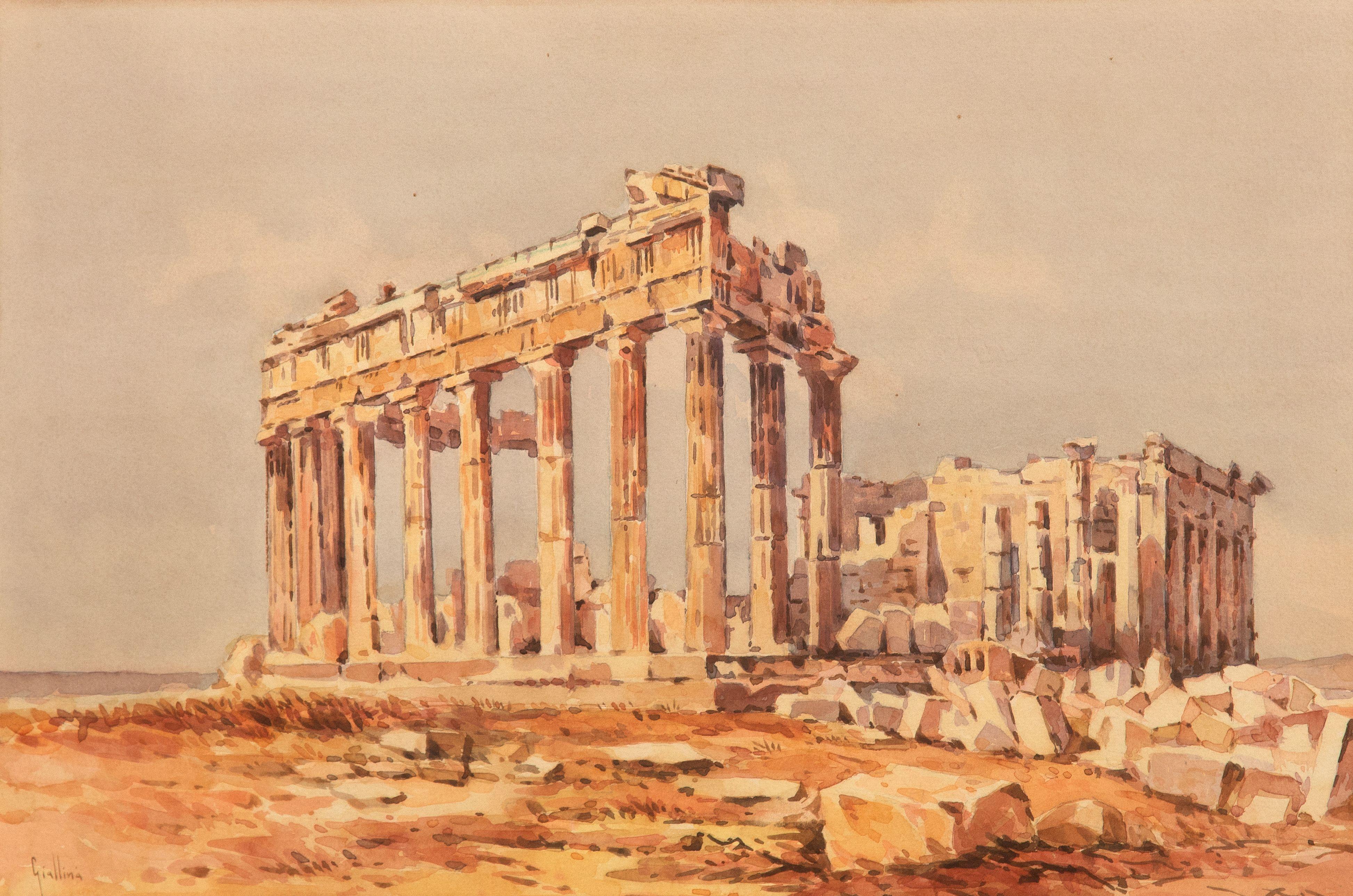 Angelos Giallina - Vue de l\'Acropole, Athénes