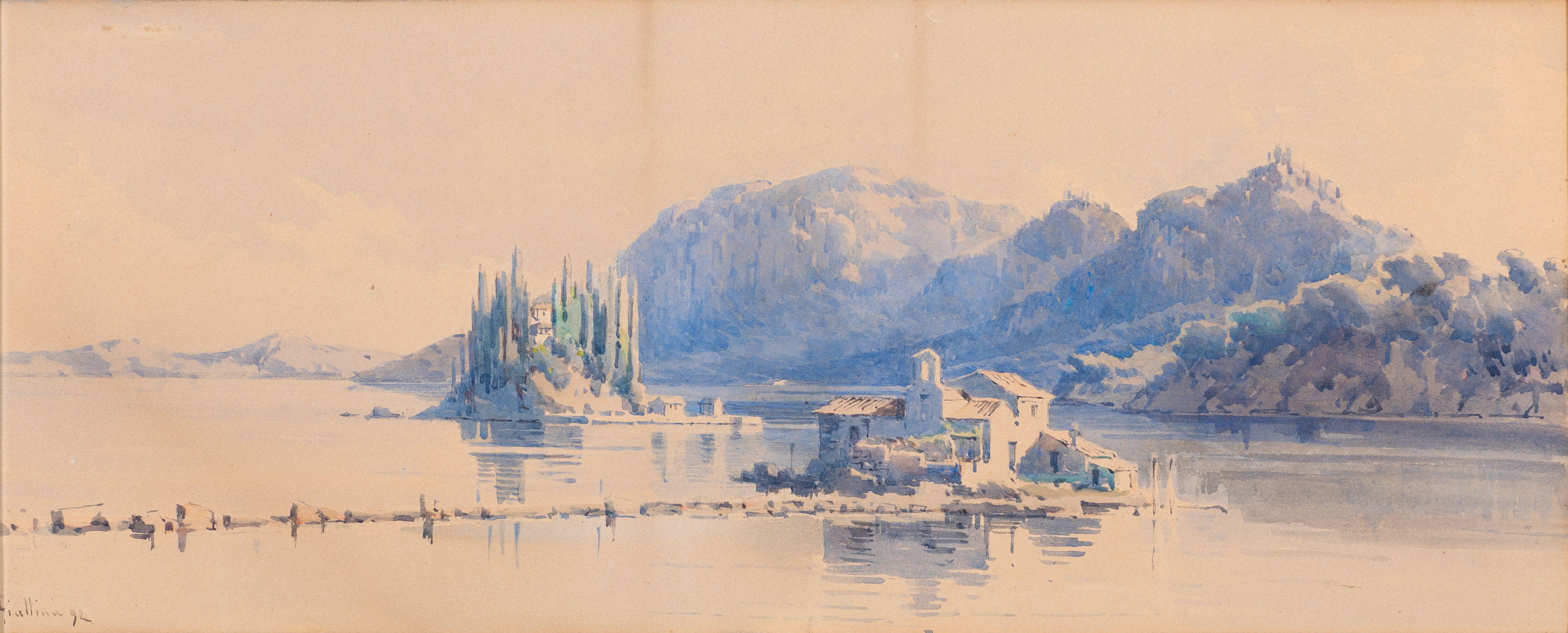 Angelos Giallina - Vue de Ponticonissi, Corfou