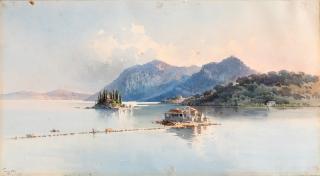 Angelos Giallina - Vue de Pontikonisi, Corfu