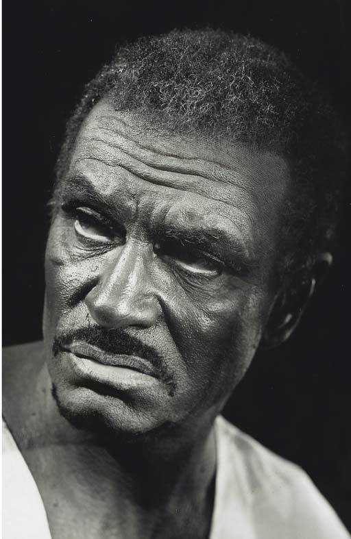 Angus Mcbean - Lawrence Olivier as Othello taken on the stage of the Old Vic, 1962