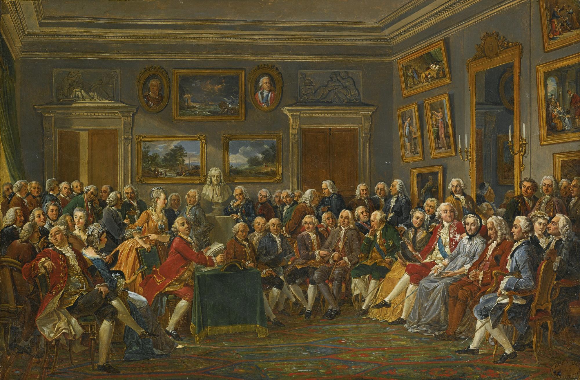 Anicet-Charles-Gabriel Lemonnier - A Reading Of Voltaire\'S Tragedy \
