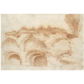 Aniello Falcone - Arched Roman Ruins At Pozzuoli