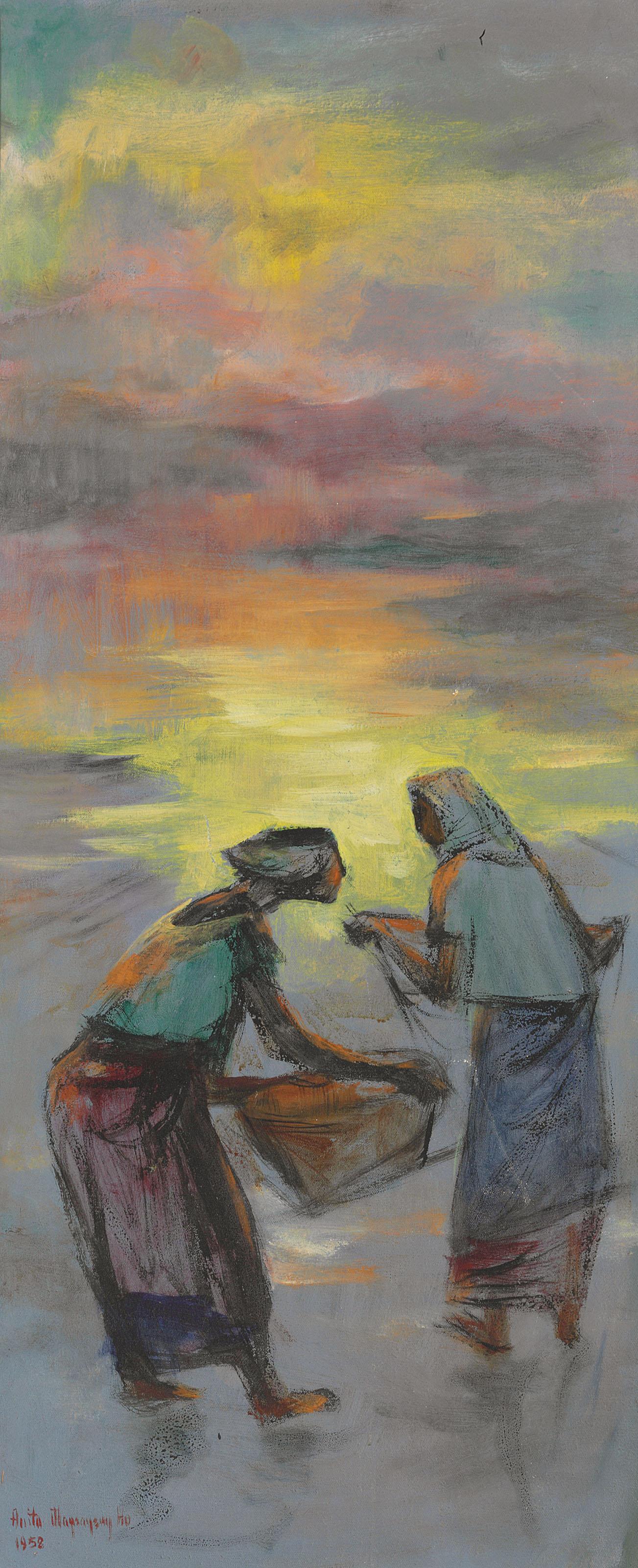 Anita Magsaysay-Ho - Village Women at Sunset