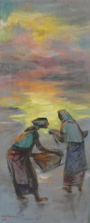 Anita Magsaysay-Ho - Village Women at Sunset