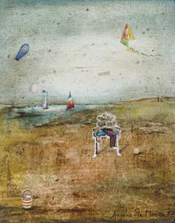 Anjolie Ela Menon - Untitled (Beach Scene)