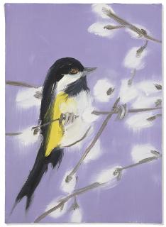 Ann Craven - Bird with Pussy Willows (9-10-12, #5), 2012