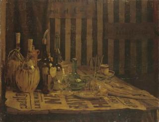 Anna Airy - Still Life With Glass Bottles