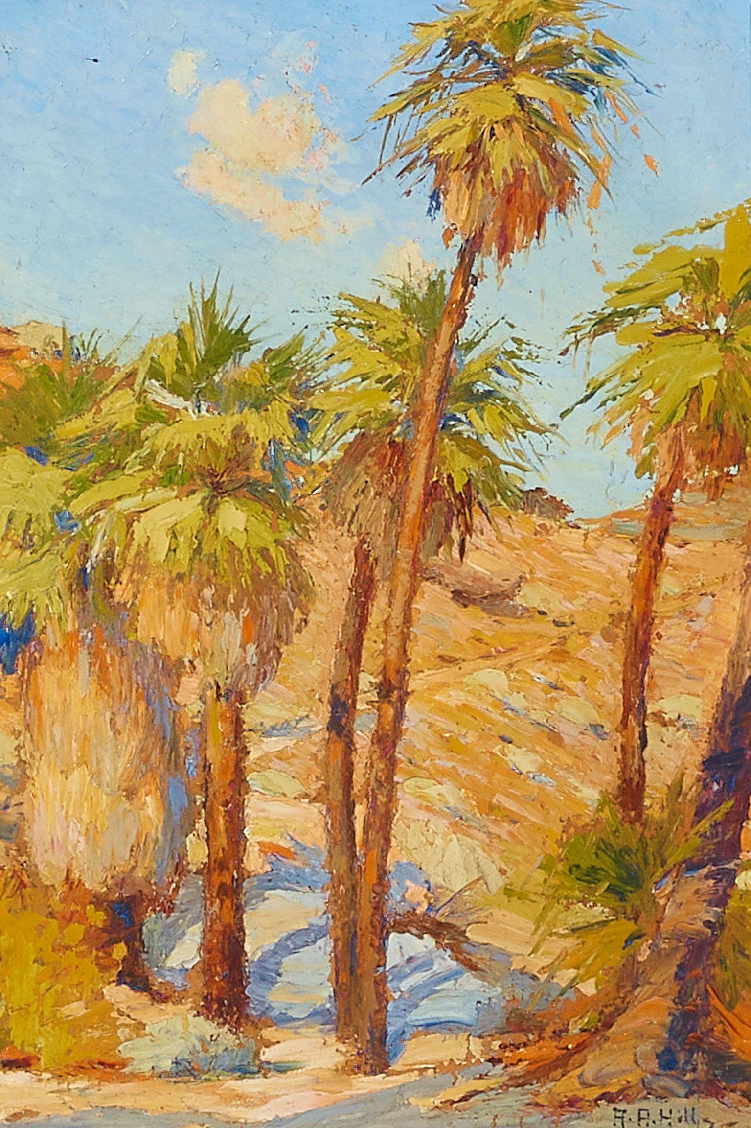 Anna Althea Hills - Near the Hermit\'s Lodge - Palm Springs 10 x 7 in. framed 17 x 14 in.