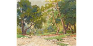 Anna Althea Hills - The Arroyo Seco 14 x 18 in. framed 20 x 24 in.