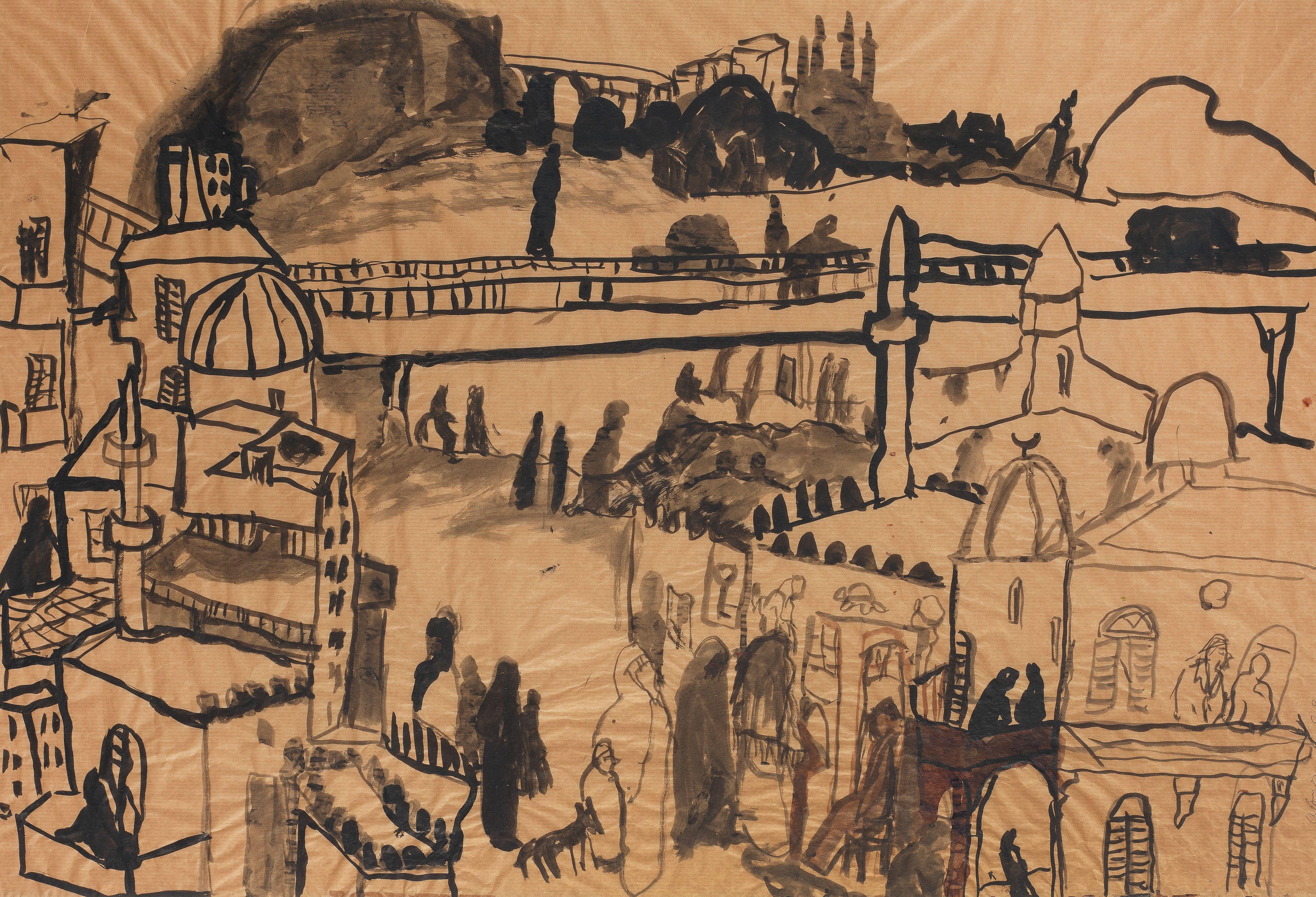 Anna Boghiguian - Untitled (Cityscape)