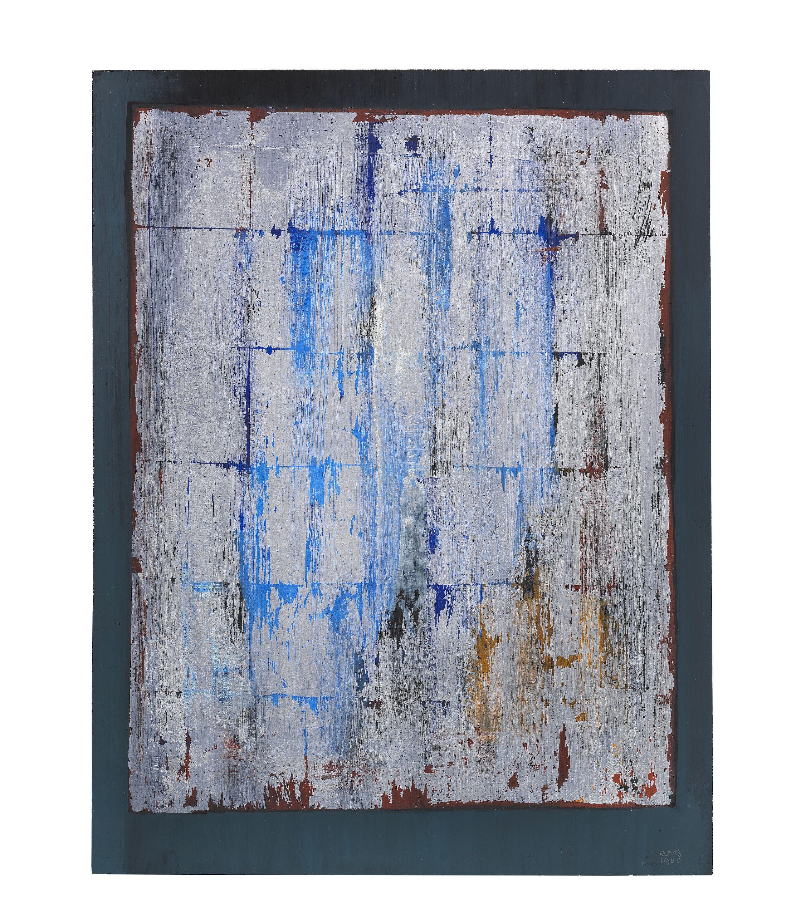 Anna-Eva Bergman - Grand miroir d\'argent sur fond noir