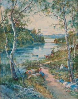 Anna Gardell-Ericson - Shepherd girl by the water