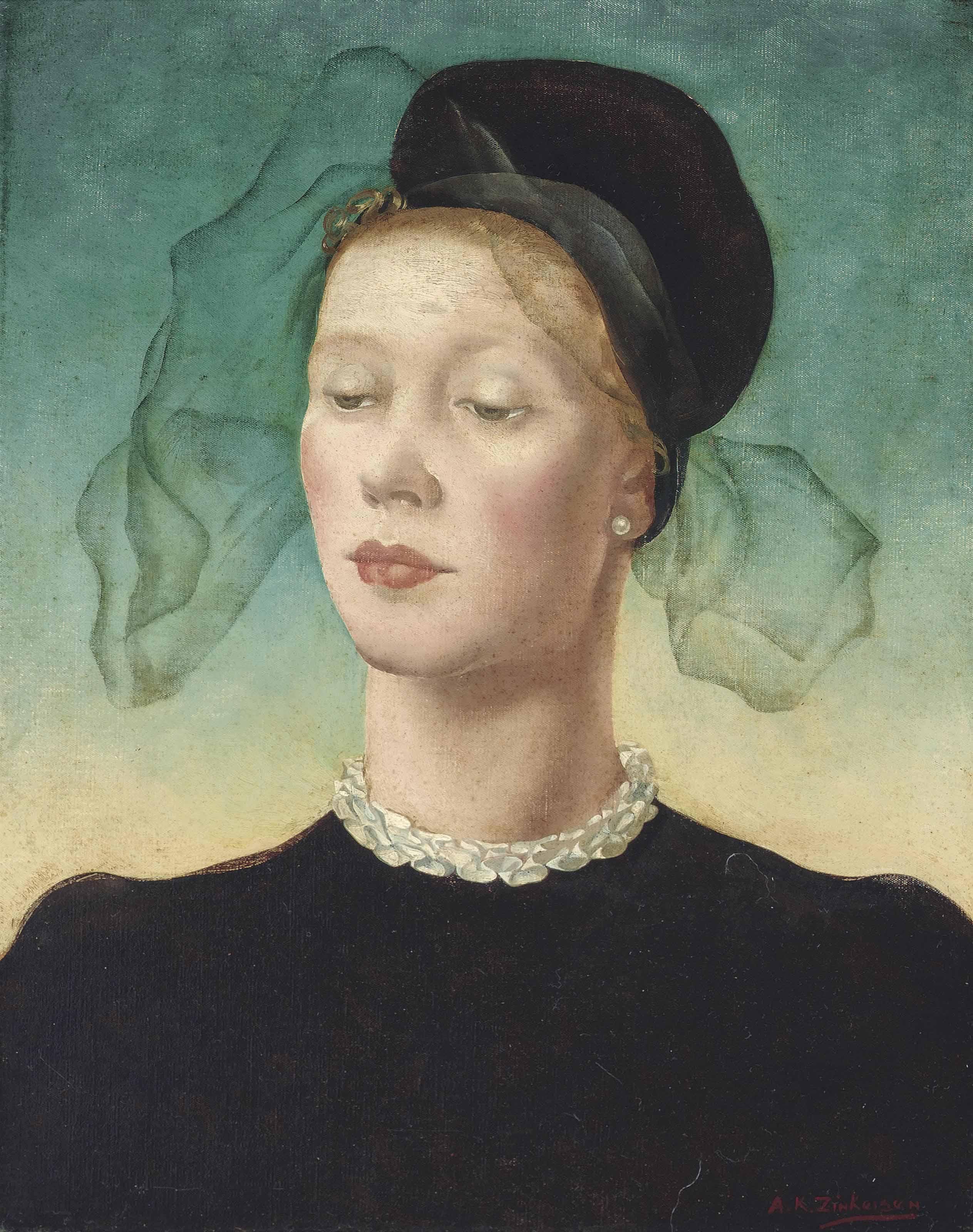 Anna Katrina Zinkeisen - The Lady In Black