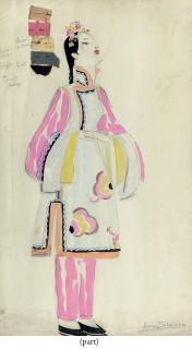 Anna Katrina Zinkeisen - Two Costume Studies Of A Woman And A Man In Oriental Dress (One Illustrated)