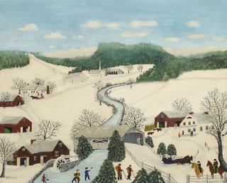 Anna Mary Robertson (Grandma) Moses - Over The River To Grandma\'S