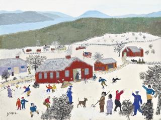 Anna Mary Robertson \'Grandma\' Moses - Snow Balling