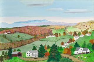 Anna Mary Robertson Moses - August 16 1/8 x 24 in. (41 x 61 cm.)