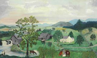 Anna Mary Robertson Moses - Landscape with a Mill