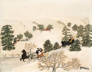 Anna Mary Robertson Moses - Over the Hills and Through the Snow