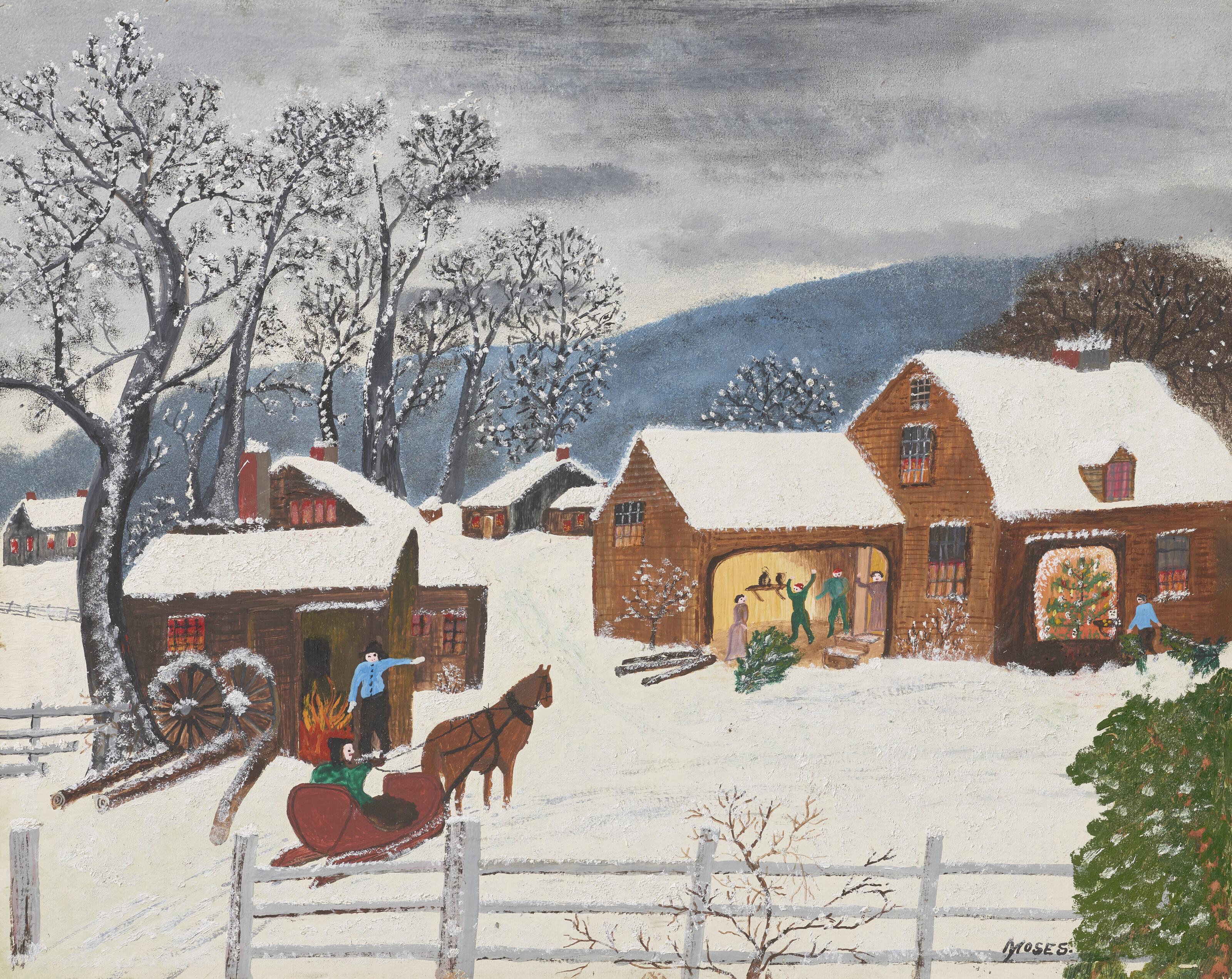 Anna Mary Robertson Moses - The Lonely Tramp or Traveler