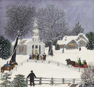 Anna Mary Robertson Moses - We are Coming to Church