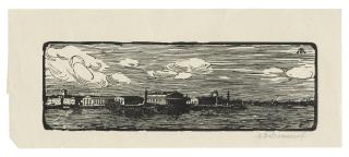 Anna Ostroumova-Lebedeva - View of the Stock Exchange; and Six other views of St Petersburg