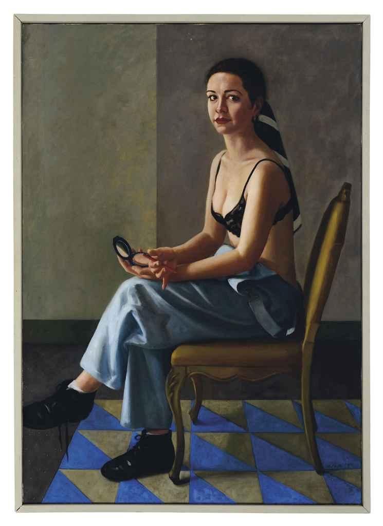 Anna Paik - A woman applying make-up