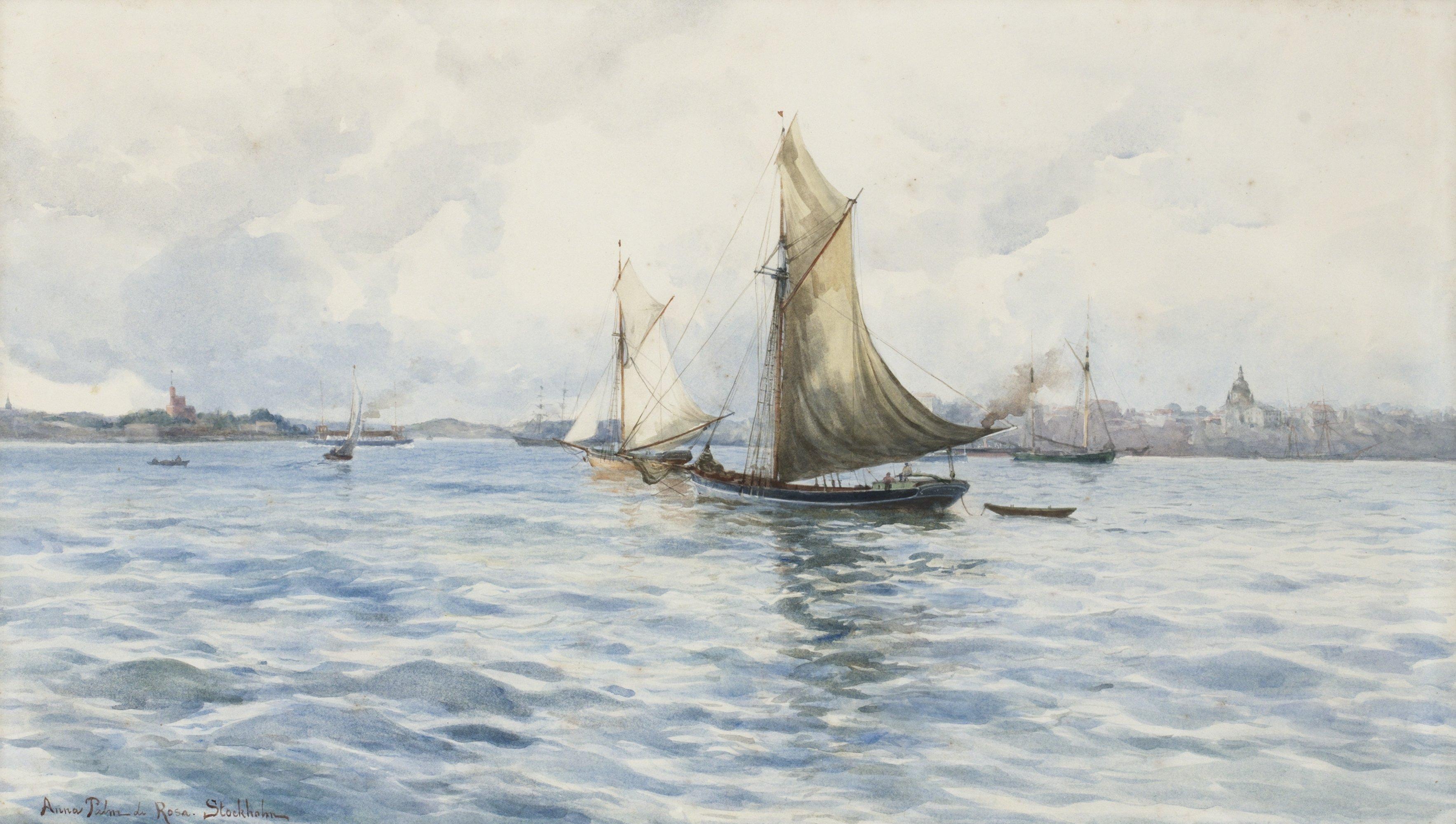 Anna Palm de Rosa - Stockholms ström med Katarina kyrka i bakgrunden