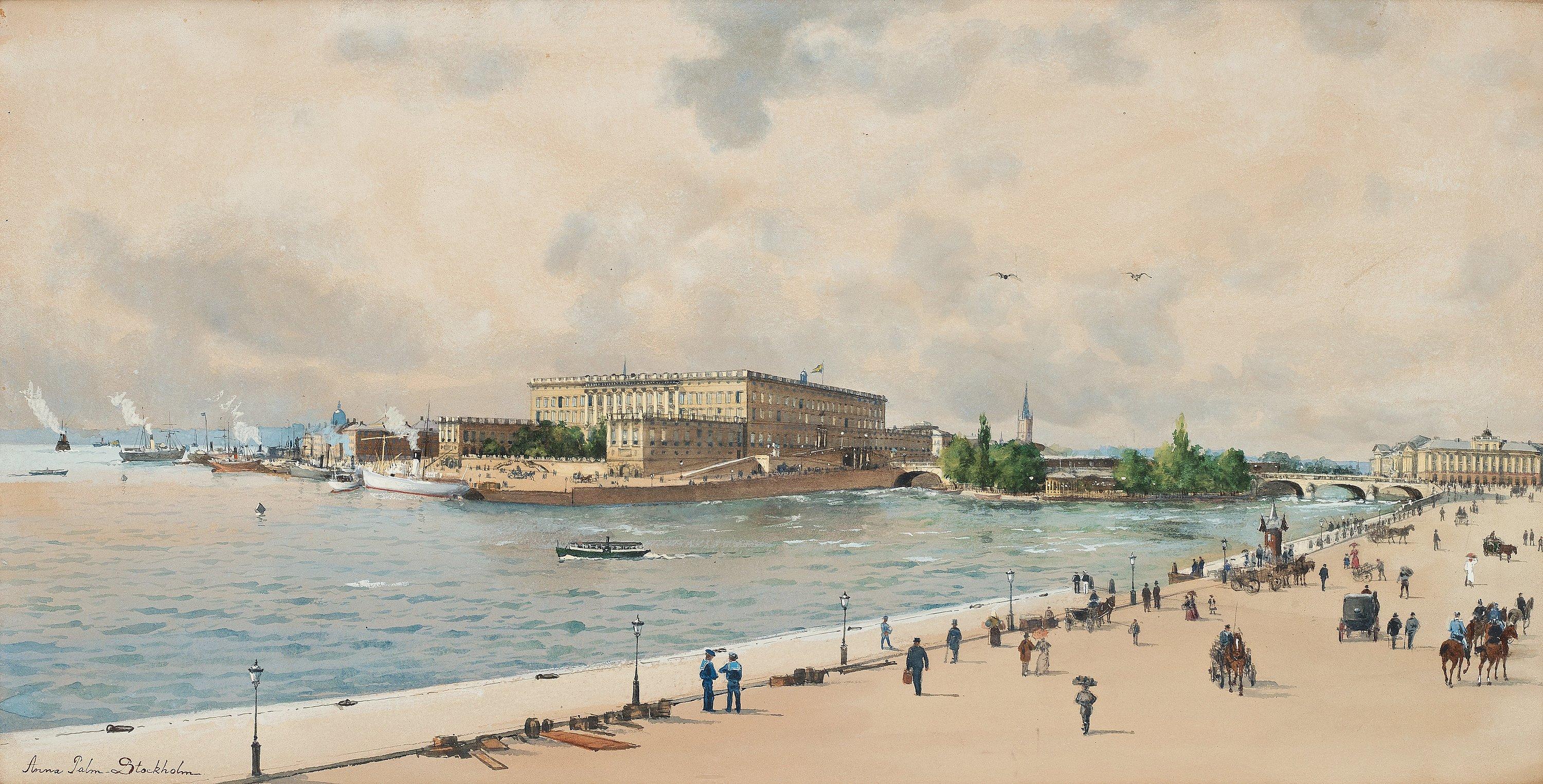 Anna Palm de Rosa - View over the Royal Palace in Stockholm
