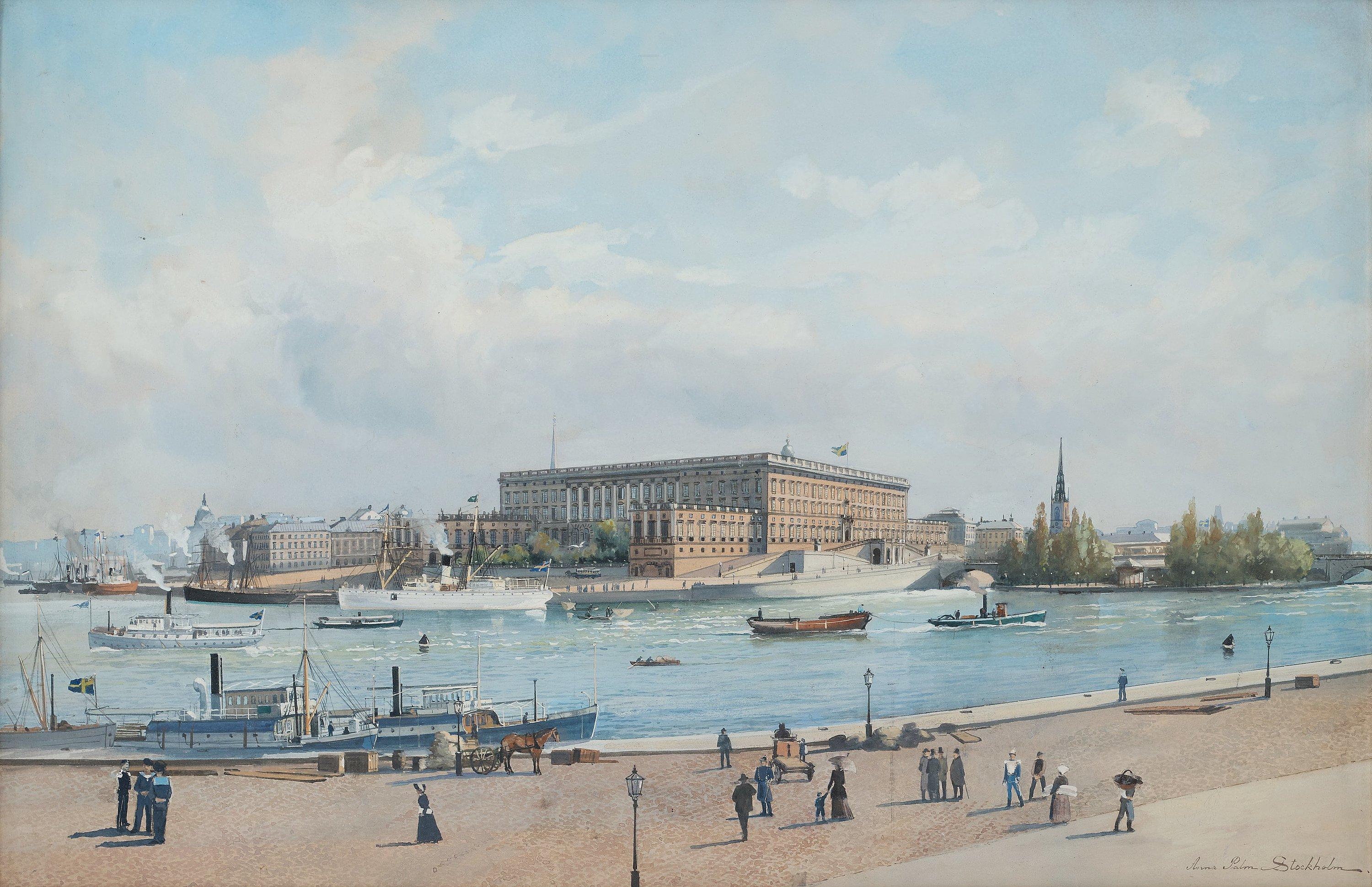 Anna Palm de Rosa - View over the Royal Palace, Stockholm