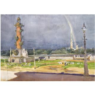 Anna Petrovna Ostroumova-Lebedeva - Rainbow Over Vasilievsky Island, St. Petersburg
