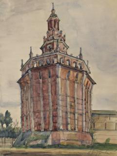 Anna Petrovna Ostroumova-Lebedeva - Red Tower In St Petersburg