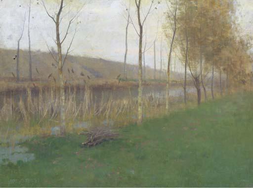 Anna Richards Brewster - Landscape With A Canal