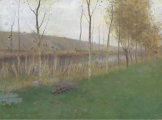 Anna Richards Brewster - Landscape With A Canal