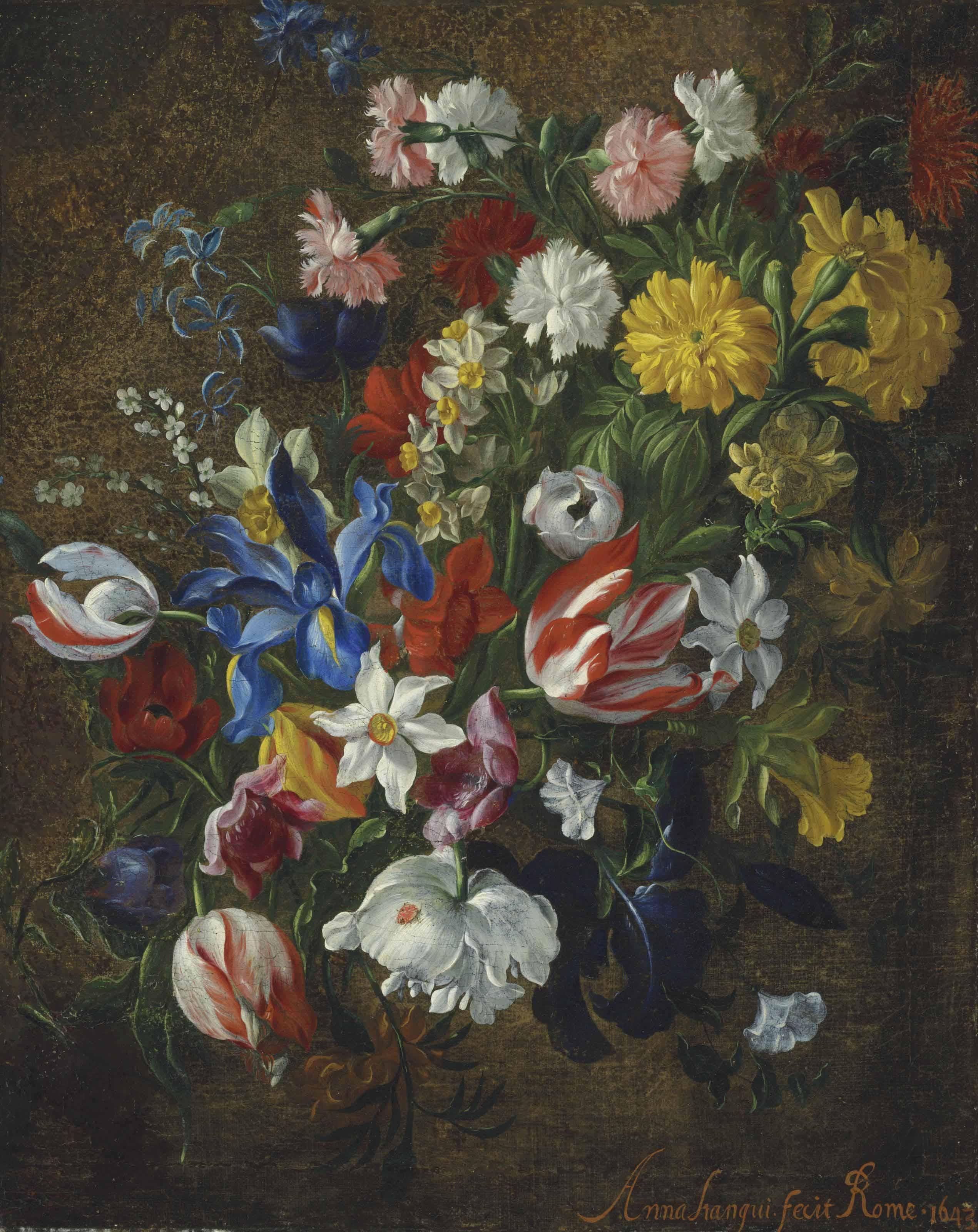 Anna Stanchi - Tulips, irises, daffodils, carnations, hyacinths and other flowers