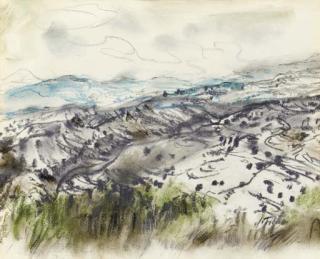 Anna Ticho - Landscape: Still Life with Flowers